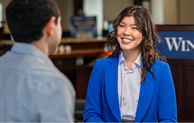 Wintrust Employee consulting a customer